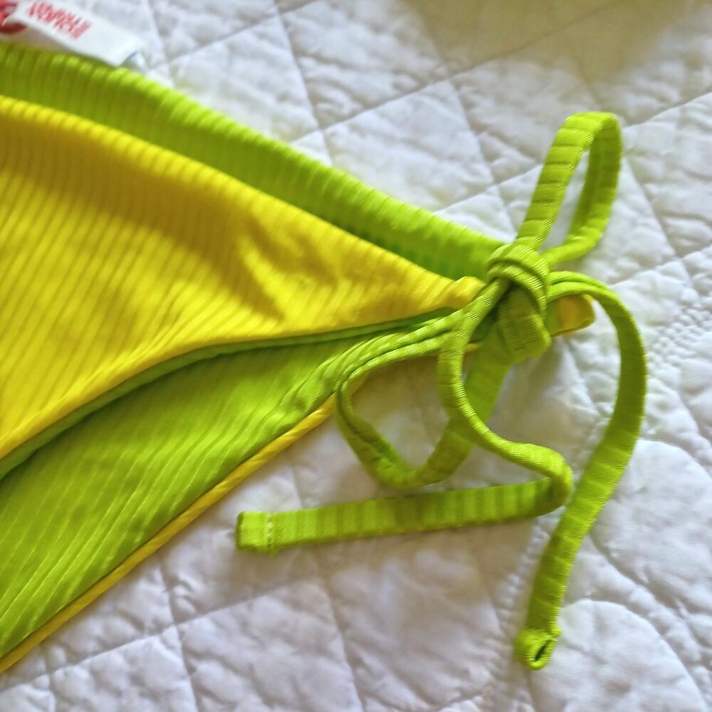 Solid & Striped Iris Reversible Bikini Daffodil Pear Medium NWT - Picture 8 of 9